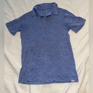 Men's Blue Heather Merino Lite Polo
